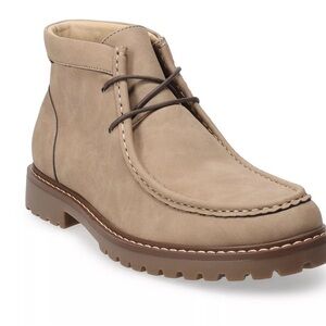 Sonoma Men's Tan Leather Ankle Boots Size 11